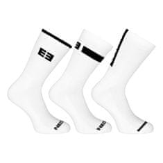 Nedeto 3PACK ponožky sportovní vysoké bílé (3NOB4) - velikost XL