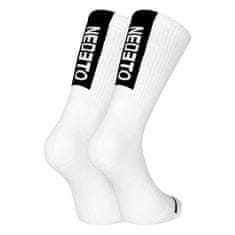 Nedeto 3PACK ponožky sportovní vysoké bílé (3NOB2) - velikost M