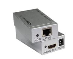 PremiumCord HDMI extender na 60m přes jeden kabel Cat5e/Cat6