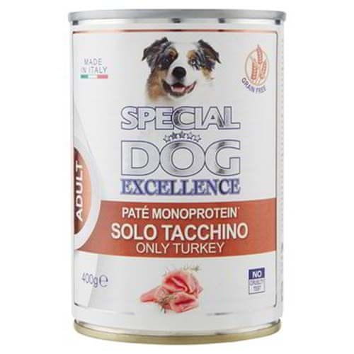 Monge SPECIAL DOG EXCELLENCE pate MONOPROTEIN čistě krůtí 400g grain free konzerva