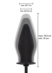 Hidden Desire Inflatable Butt Plug Advanced (Black), nafukovací anální kolík