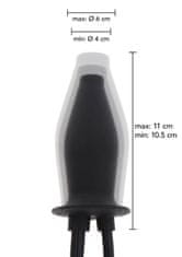 Hidden Desire Inflatable Lubricating Plug (Black), nafukovací anální kolík