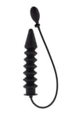 Hidden Desire Inflatable Ribbed Plug Expert (Black), nafukovací anální kolík