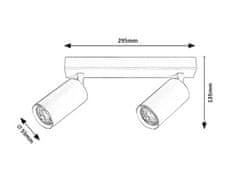 Rabalux Bodové stropní svítidlo 2082 Solo GU10 2x MAX 40W bílá