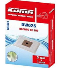 KOMA Sáčky do vysavače DW02S - Sada 25 ks sáčků do vysavače Daewoo RC 105