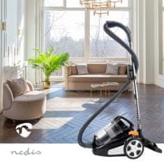 Nedis VCBS250GY bezsáčkový vysavač, 700 W, 3 l, HEPA filtr, 76 dB