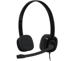 Logitech H151/Stereo/Jack/Drát/Černá