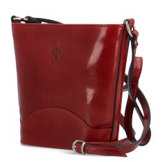 Delami Vera Pelle Luxusní dámská kožená crossbody kabelka Yllva, vínová