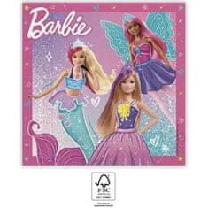 Procos Papírové ubrousky barbie 33x33cm, 20ks -