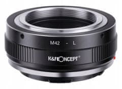 K&F Concept Adaptér K&F pro fotoaparát PANASONIC SIGMA LEICA L-mount na objektiv M-42 M42