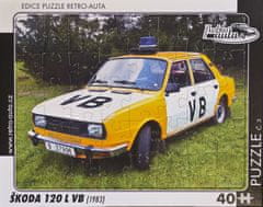 RETRO-AUTA© Puzzle č.03 Škoda 120L VB (1983) 40 dílků