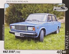 RETRO-AUTA© Puzzle č.09 VAZ 2107 (1988) 40 dílků