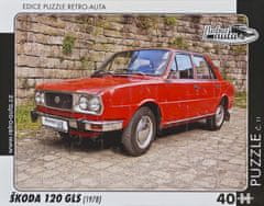 RETRO-AUTA© Puzzle č.11 Škoda 120 GLS (1978) 40 dílků