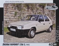 RETRO-AUTA© Puzzle č.13 Škoda Favorit 136 L (1989) 40 dílků