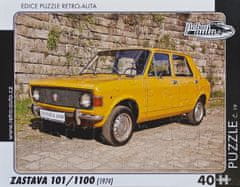 RETRO-AUTA© Puzzle č.19 Zastava 101/1100 (1974) 40 dílků