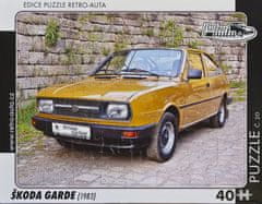 RETRO-AUTA© Puzzle č.20 Škoda Garde (1983) 40 dílků