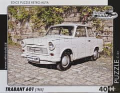 RETRO-AUTA© Puzzle č.23 Trabant 601 (1965) 40 dílků