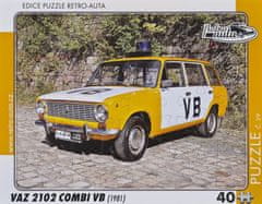 RETRO-AUTA© Puzzle č.29 VAZ 2102 Combi VB (1981) 40 dílků