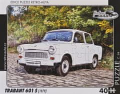 RETRO-AUTA© Puzzle č.38 Trabant 601 S (1979) 40 dílků