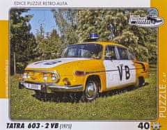 RETRO-AUTA© Puzzle č.47 Tatra 603 - 2 VB (1975) 40 dílků