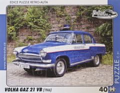 RETRO-AUTA© Puzzle č.51 Volha GAZ 21 VB (1966) 40 dílků