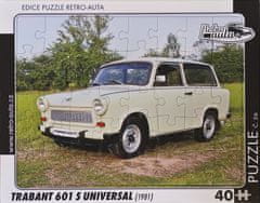 RETRO-AUTA© Puzzle č.56 Trabant 601 S Universal (1981) 40 dílků