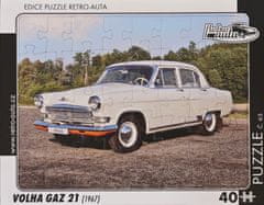 RETRO-AUTA© Puzzle č.63 Volha GAZ 21 (1967) 40 dílků