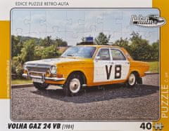 RETRO-AUTA© Puzzle č.69 Volha GAZ 24 VB (1984) 40 dílků