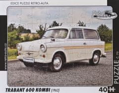 RETRO-AUTA© Puzzle č.70 Trabant 600 Kombi (1963) 40 dílků