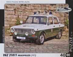 RETRO-AUTA© Puzzle č.73 VAZ 21011 Volkspolizei (1975) 40 dílků