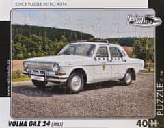 RETRO-AUTA© Puzzle č.78 Volha GAZ 24 (1983) 40 dílků