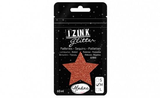 IZINK GLITTER třpytky velikost M 60 ml - hnědá