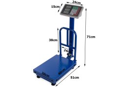 Verk 17110 Můstková skládací digitální váha 100kg/20g modrá