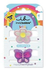 Invisibobble Skřipeček do vlasů Clipstar Glow Happy Flower 2 ks