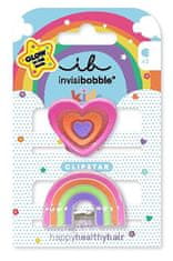 Invisibobble Skřipeček do vlasů Clipstar Glow Happy Heart 2 ks