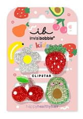 Invisibobble Skřipeček do vlasů Clipstar Frutti Fun 4 ks