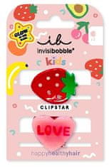 Invisibobble Skřipeček do vlasů Clipstar Glow Frutti Strawberry 2 ks