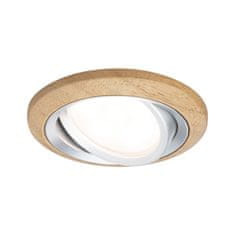 Paulmann PAULMANN LED vestavné svítidlo Lanati spot kruhové 84mm 30° Coin 6W 230V 2700K dub/hliník broušený 92240