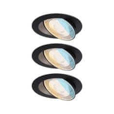 Paulmann PAULMANN LED vestavné svítidlo White Select Aumus 3ks sada kruhové 105mm 90° 3x5W 230V stmívatelné 2700 - 6500K černá 92258