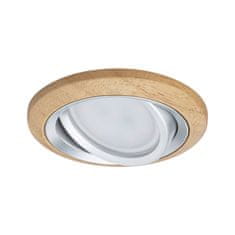 Paulmann PAULMANN LED vestavné svítidlo Lanati 3ks sada kruhové 84mm 30° Coin 3x6W 230V 2700K dub/hliník broušený 92239