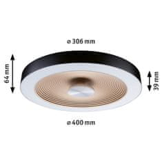 Paulmann PAULMANN LED stropní svítidlo Volea IP44 3000K / 230V 4 / 18,5W stmívatelné černá/zlatá 71180