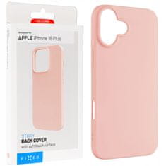 FIXED Zadní pogumovaný kryt Story pro Apple iPhone 16 Plus, růžový, FIXST-1401-PI