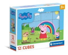 Clementoni Obrázkové kostky Peppa Pig 12 ks