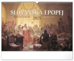 Notique Kalendář 2025 nástěnný: Slovanská epopej - Alfons Mucha, 48 × 33 cm