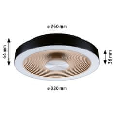 Paulmann PAULMANN LED stropní svítidlo Volea IP44 3000K / 230V 3,5 / 13W stmívatelné černá/zlatá 71178