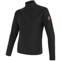 Sensor Triko Merino Extreme Zip - pánské, dlouhý, černá - Velikost 2XL