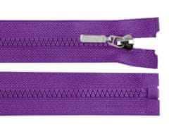 Kraftika 1ks fialová purpura kostěný zip no 5 délka 80 cm s ozdobným