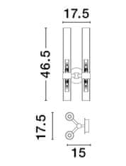 Nova Luce NOVA LUCE nástěnné svítidlo CENTURY matná černá a čiré a matné sklo 4xG9 9006055