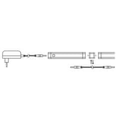 Solight  LED dotykové podlinkové a nábytkové svítidlo stmívatelné, 2x5W, 4100K,2x50cm