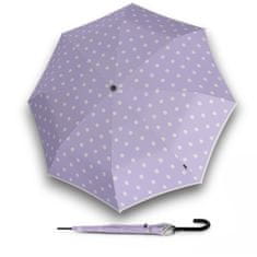 Knirps A.760 Stick Automatic Dot Art Lavender - elegantní holový vystřelovací deštník